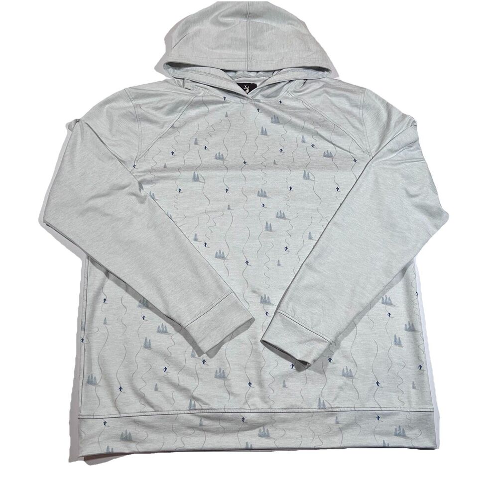 Jack + Sage Ski Themed Hooded Shirt Mount Sunapee Men's Medium